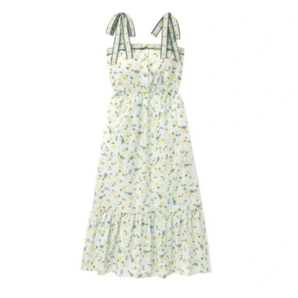 Gal Meets Glam Dresses & Skirts - GAL MEETS GLAM LEMON FRUIT MAXI DRESS 8 YELLOW